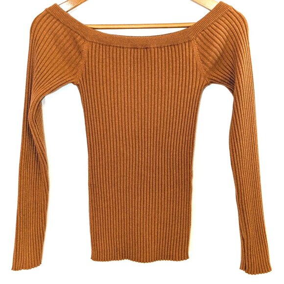 House of Harlow 1960 X Revolve | Dove Rib Sweater in Rust Orange Brown | Medium - Picture 5 of 11
